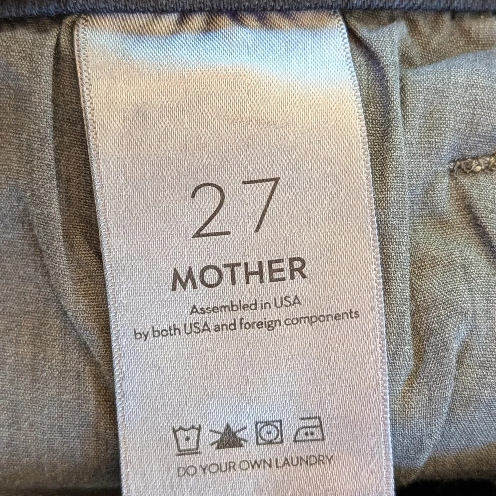 Mother Hustler Fray Jeans Sz‎ 27 Night in Paris Dark Blue Denim Raw Hem Flare - Picture 6 of 14